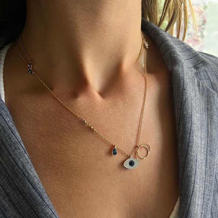 Silver Turkish Evil Eye Chain Pendant