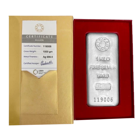 MMTC PAMP 1000 GMS CASTED 999.0 SILVER BAR