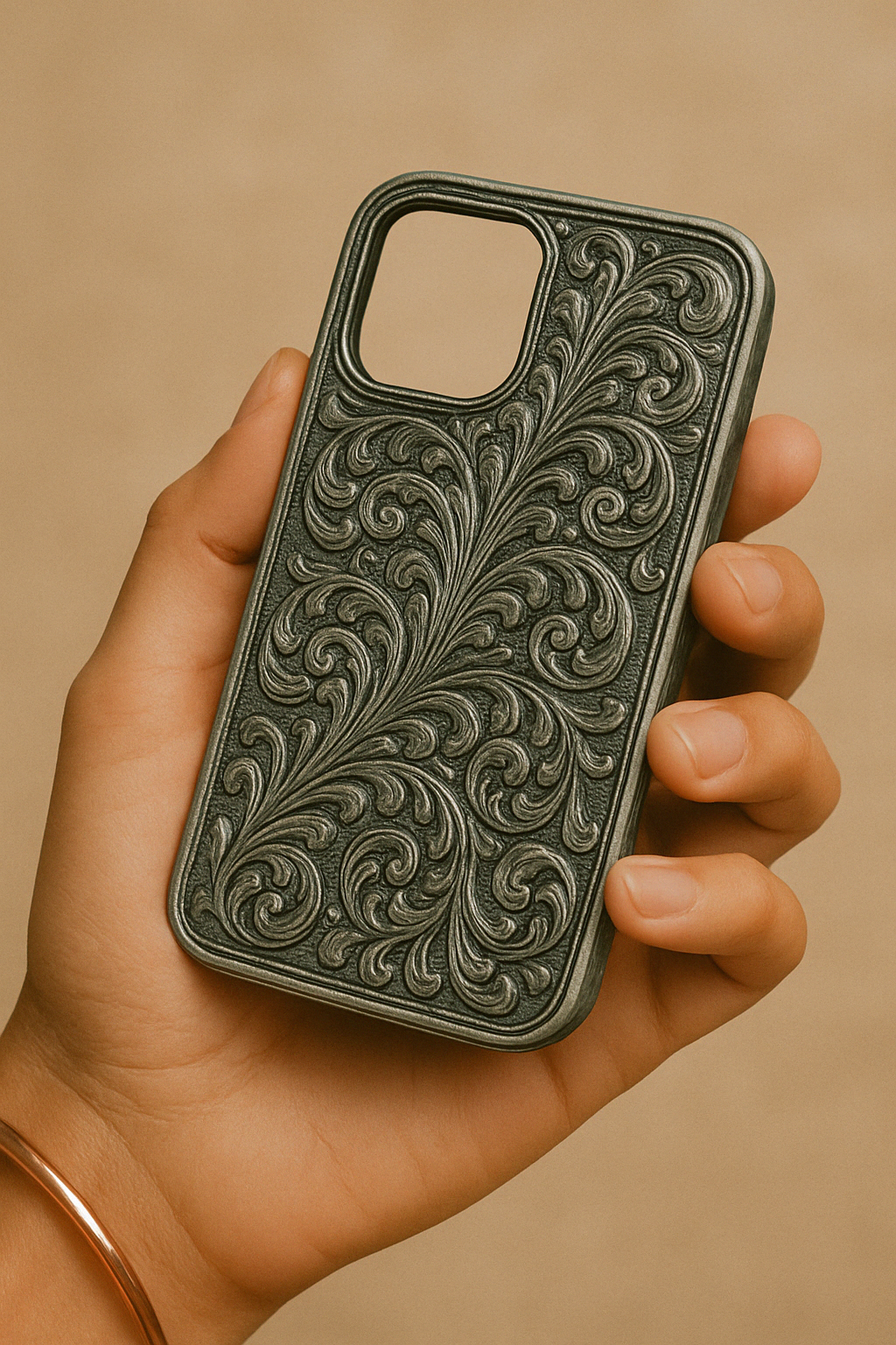 Imperial Curve Silver Mobile Case