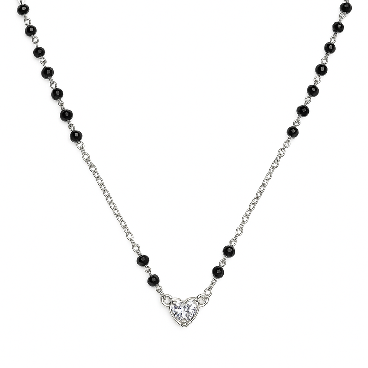 Silver Heart Style Mangalsutra