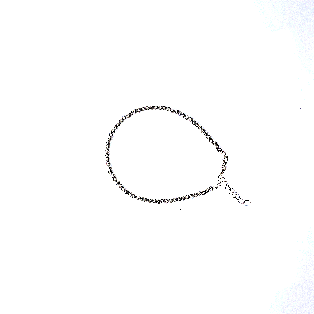 "शुद्ध चाँदी" Silver Pyrite Bracelet