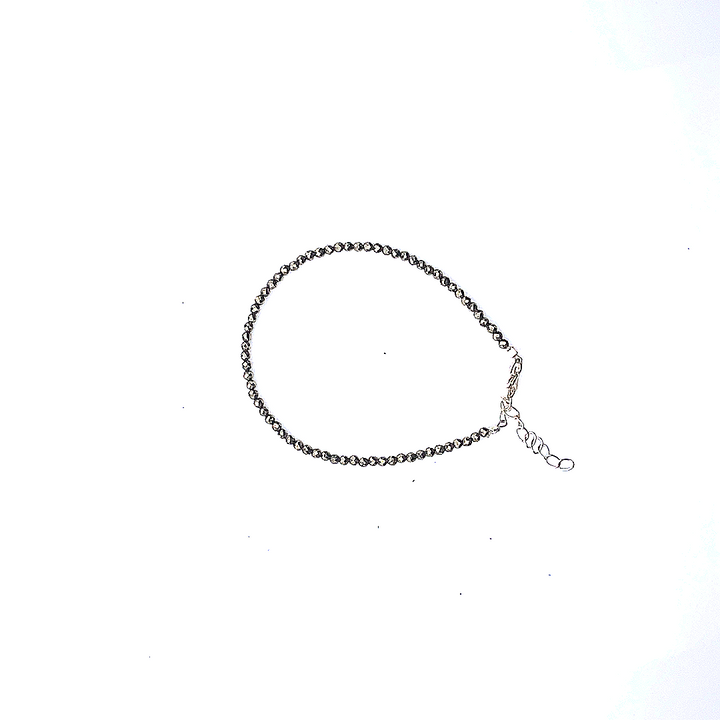 "शुद्ध चाँदी" Silver Pyrite Bracelet
