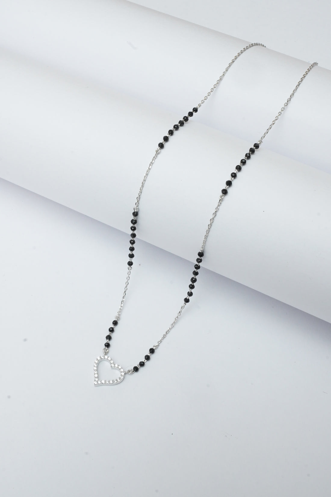 SILVER HEART MANGALSUTRA