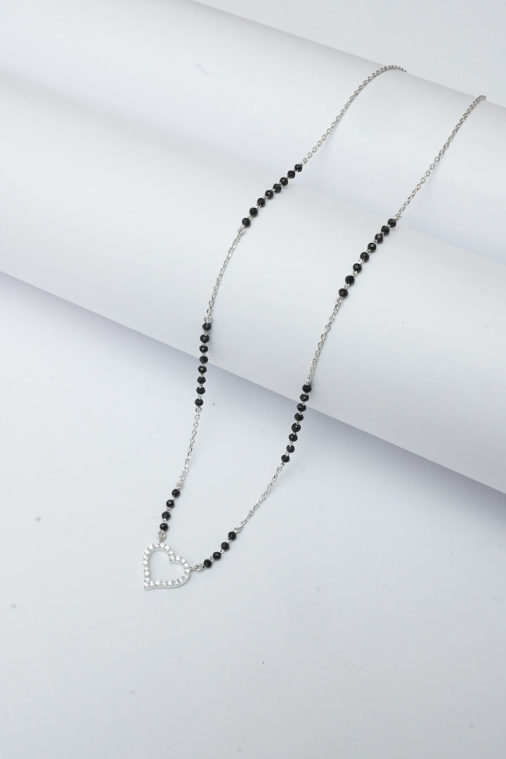 SILVER HEART MANGALSUTRA