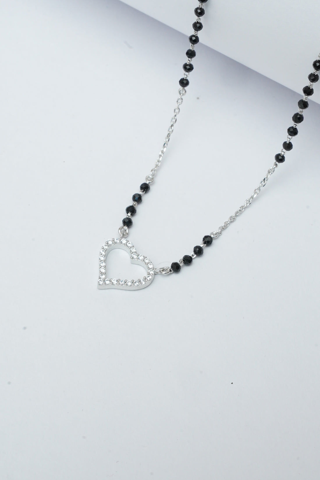 SILVER HEART MANGALSUTRA