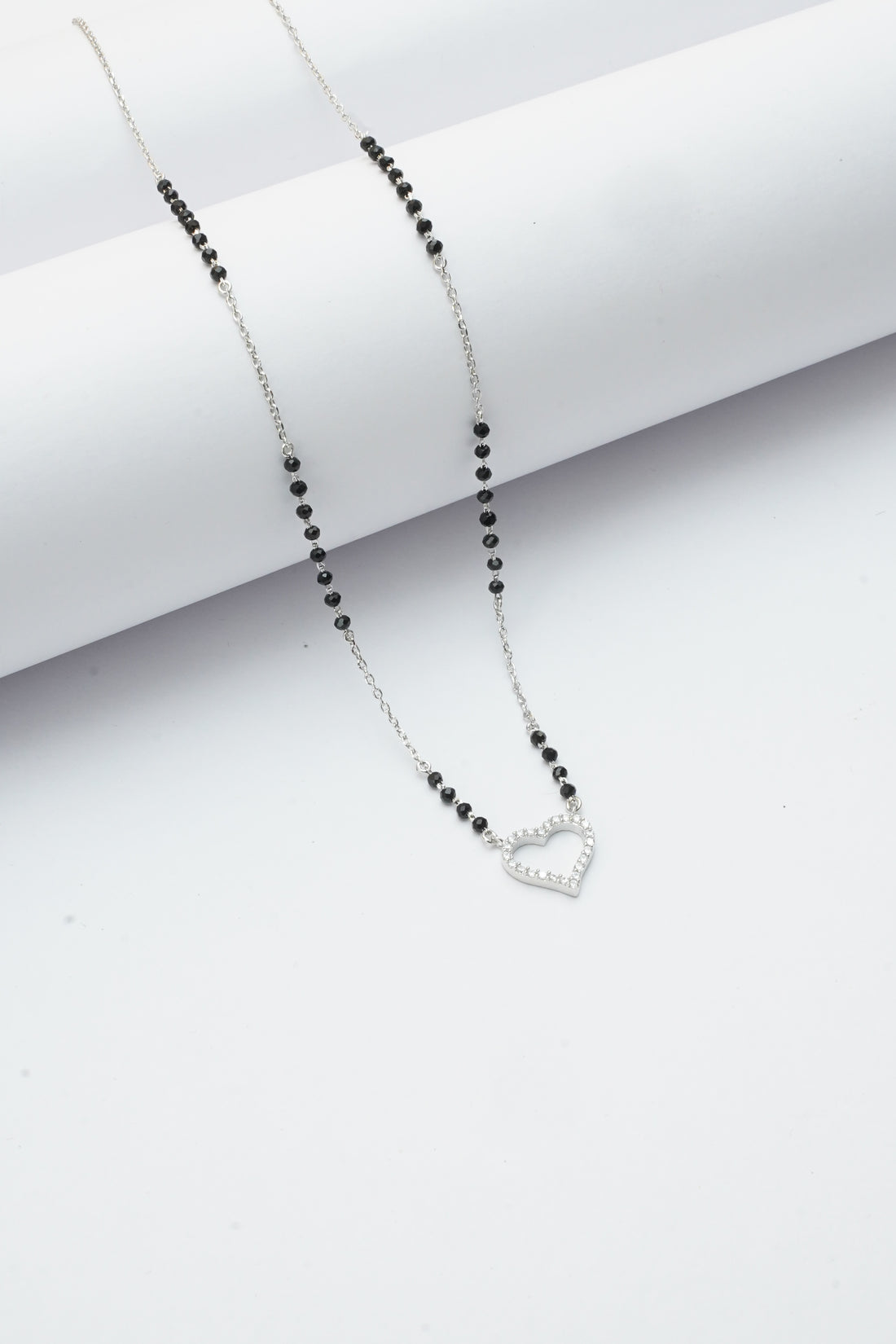 SILVER HEART MANGALSUTRA