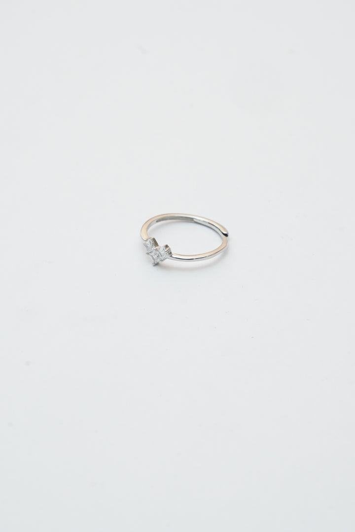 SILVER HEART STYLE RING