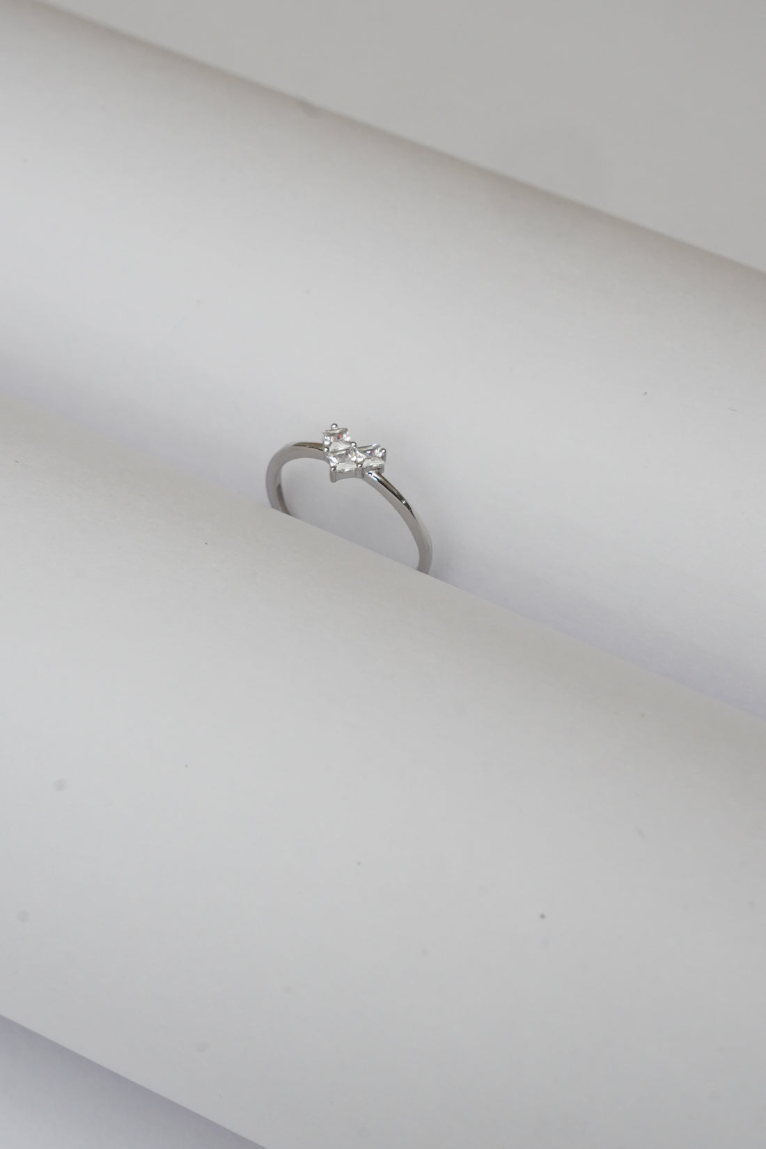 SILVER HEART STYLE RING