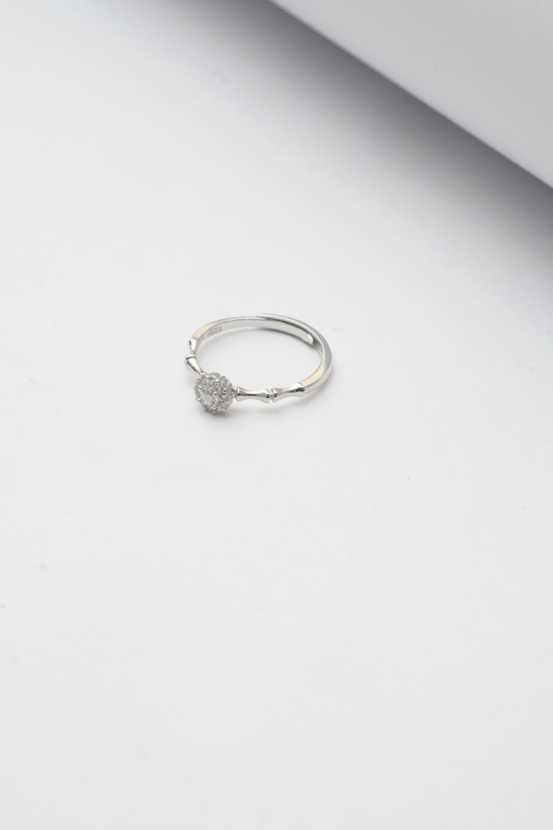 SILVER DEW DROP RING