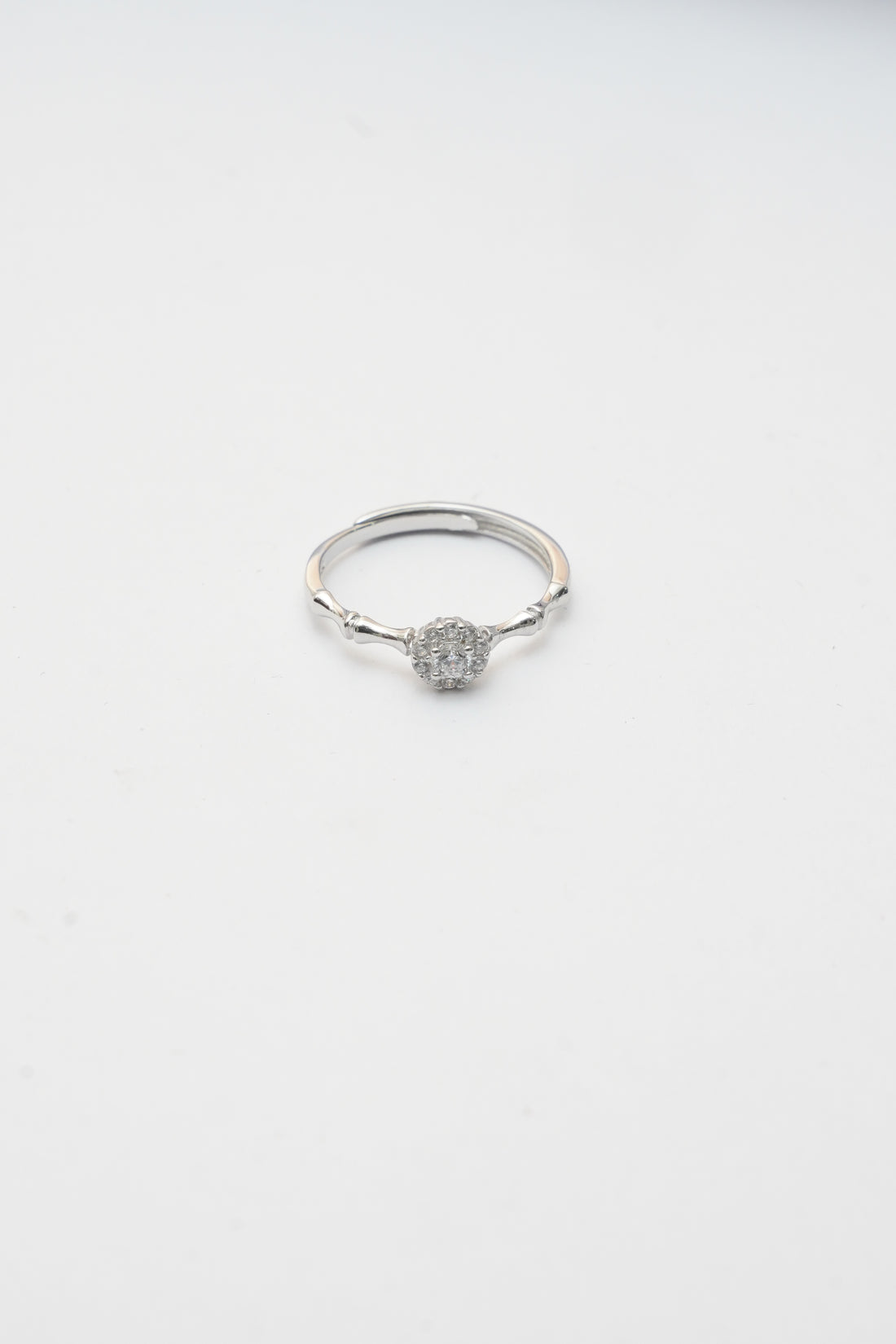 SILVER DEW DROP RING