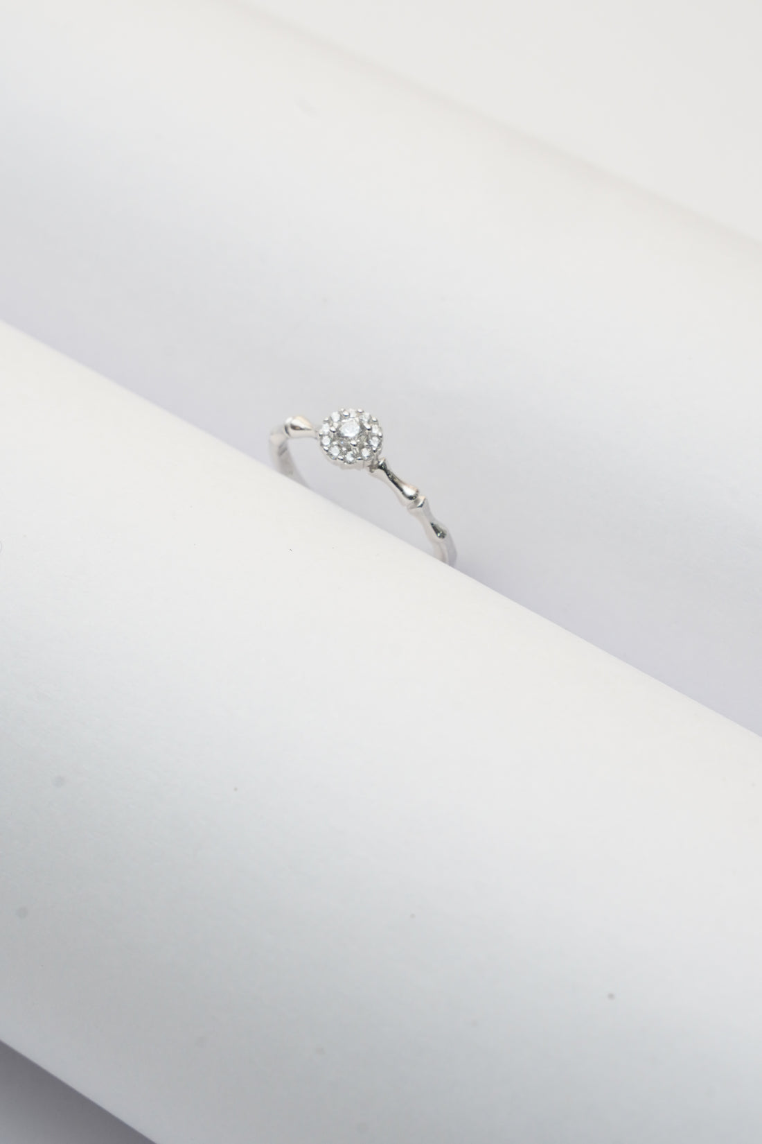 SILVER DEW DROP RING