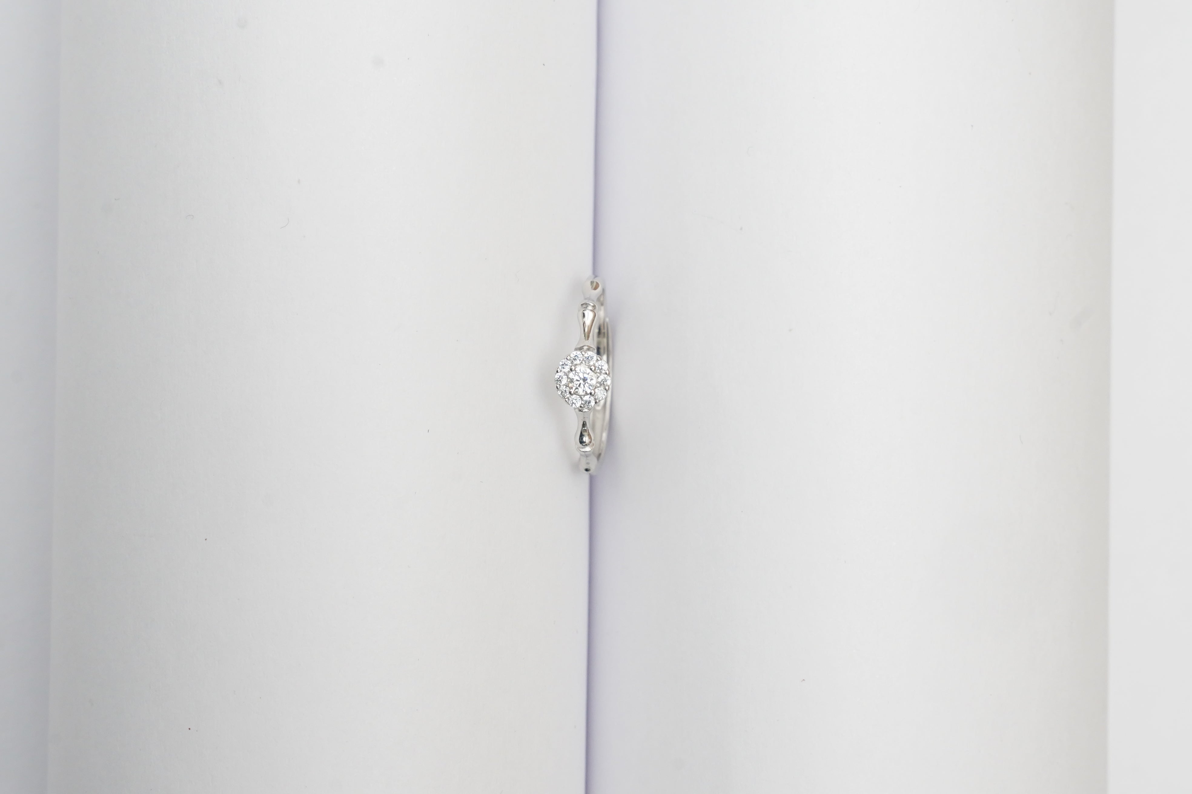 PURE 925 SILVER SILVER DEW DROP RING