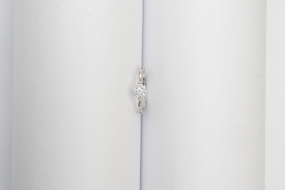 SILVER DEW DROP RING