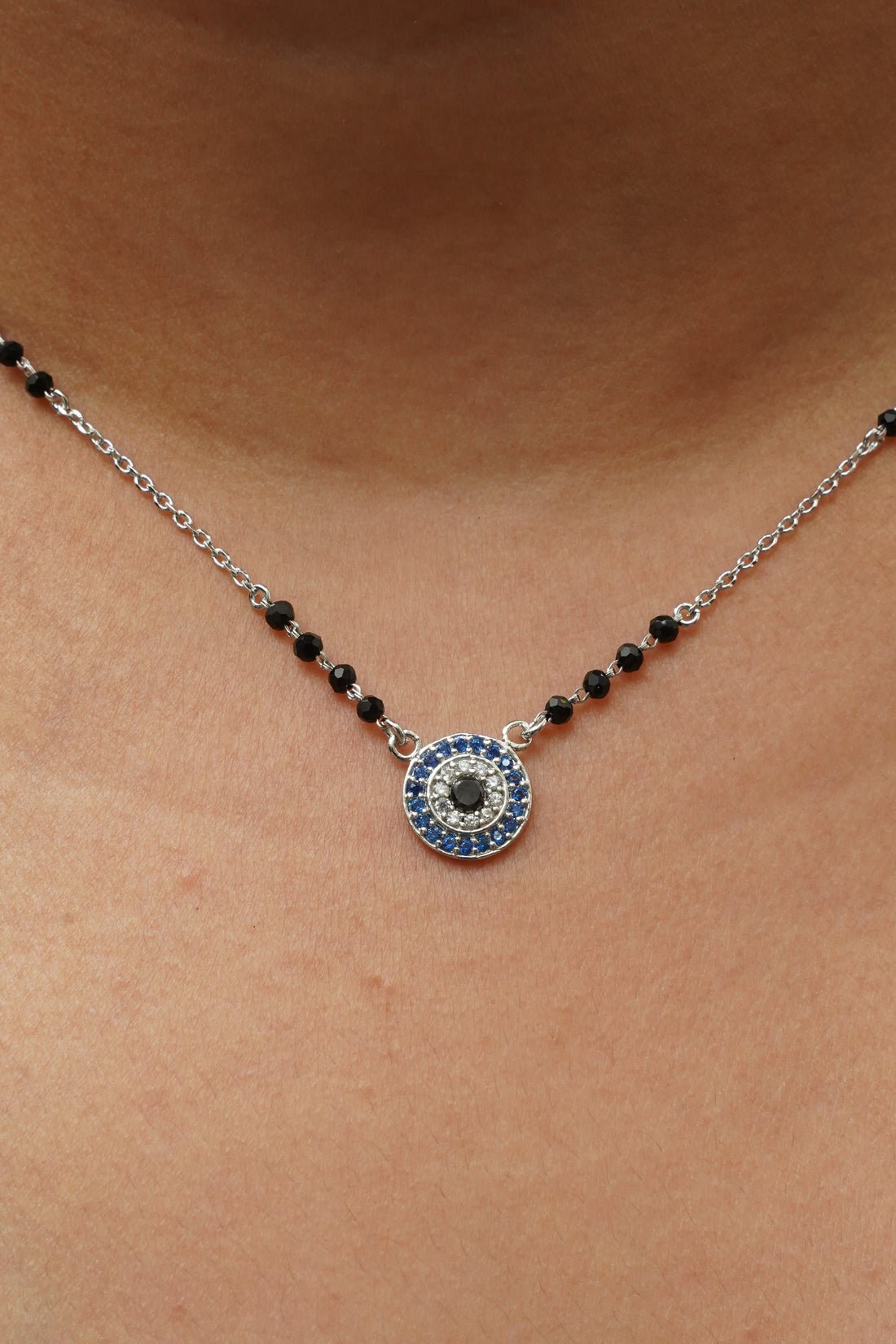 Silver Evil Eye Mangalsutra