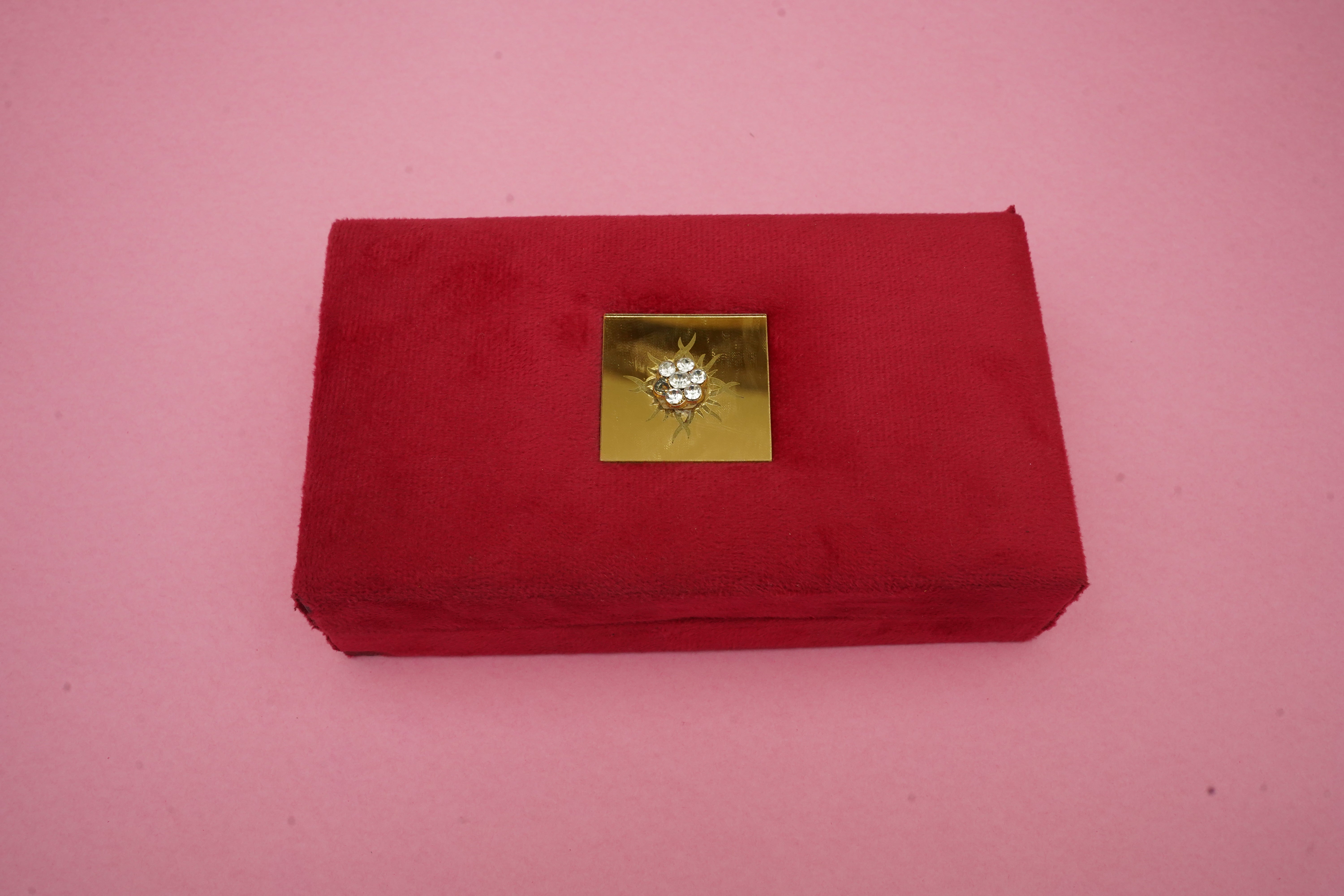 Silver Coin Gift Box - Cherry Red Color