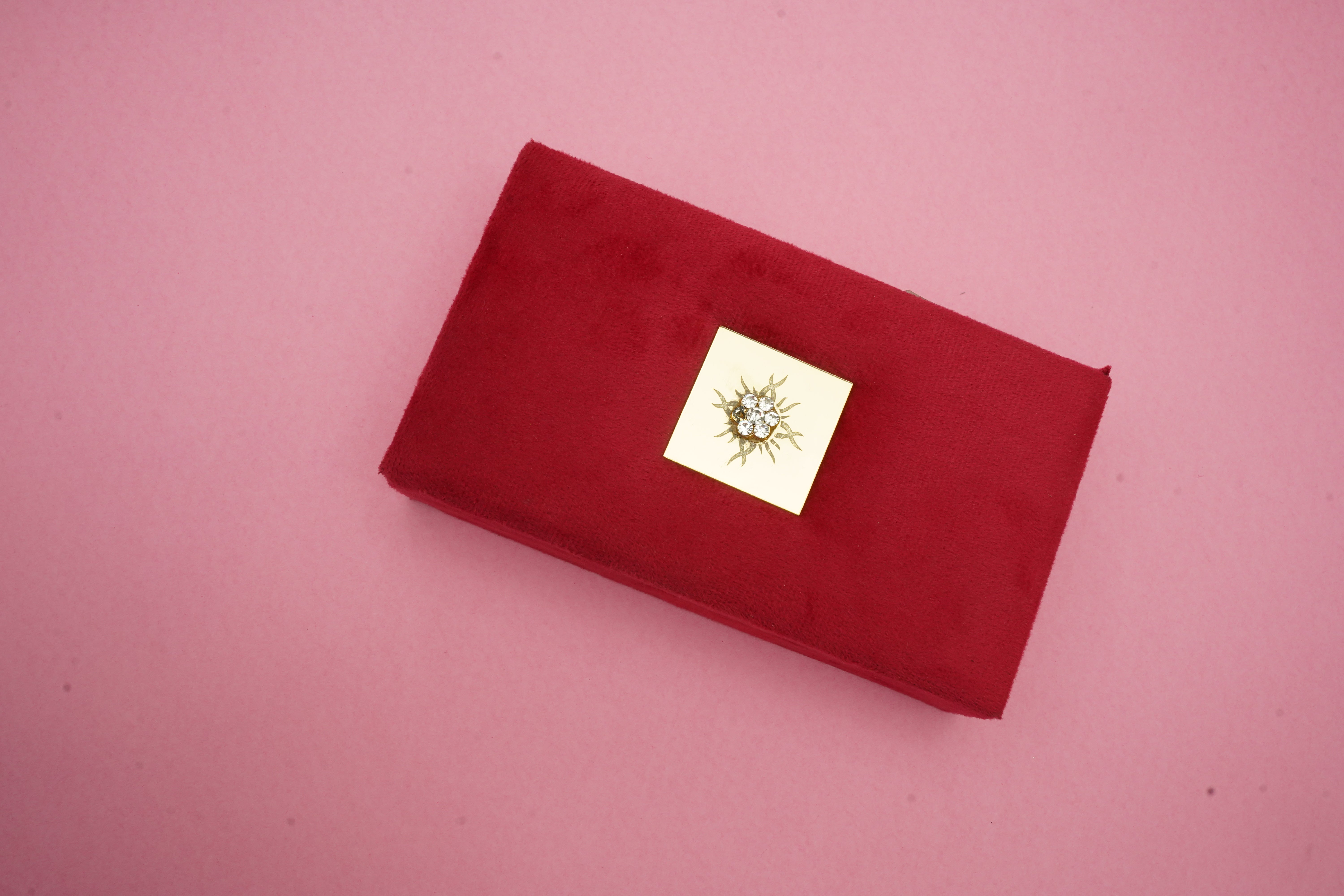 Silver Coin Gift Box - Cherry Red Color