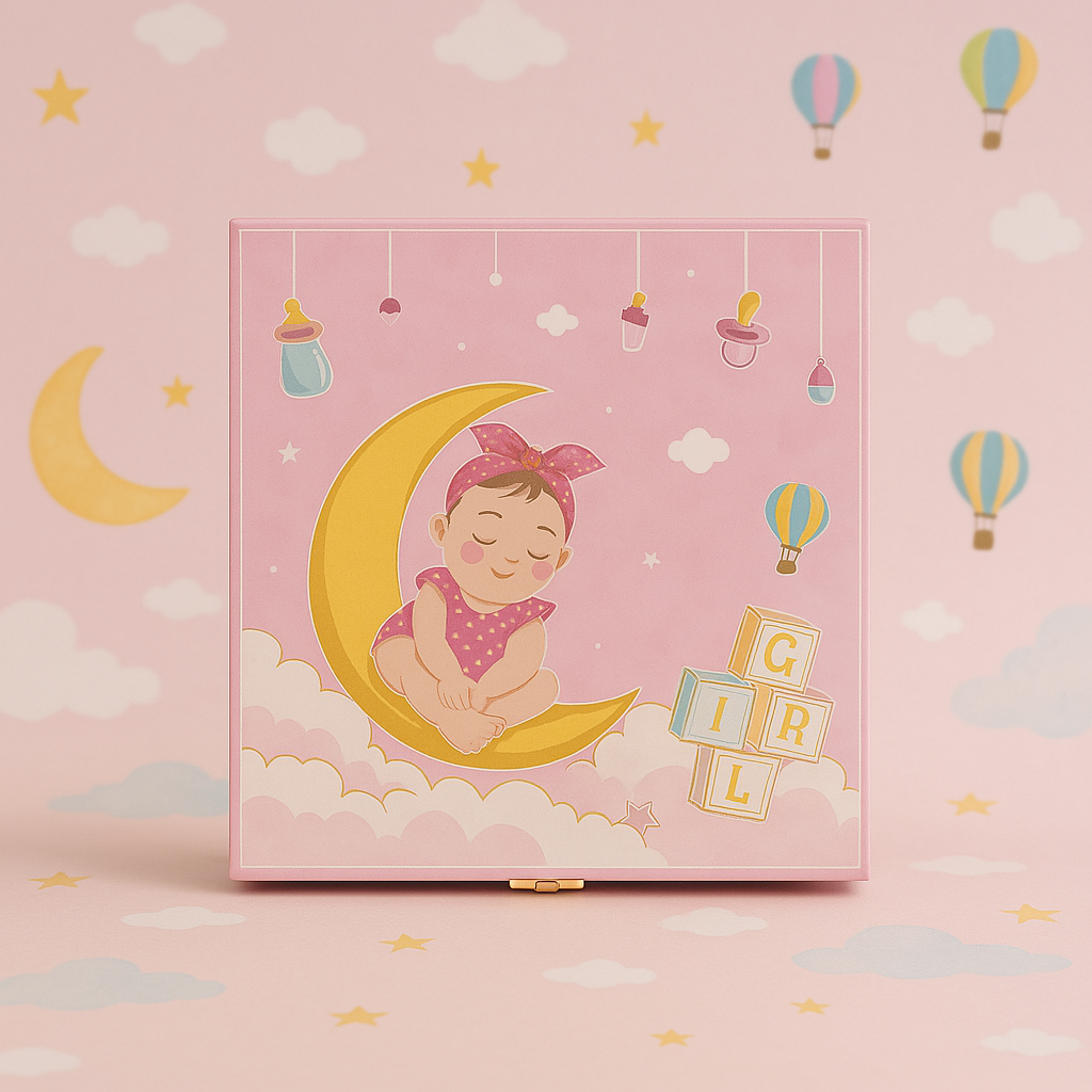 SILVER INSTRUMENTAL MUSIC BOX FOR BABY GIRL