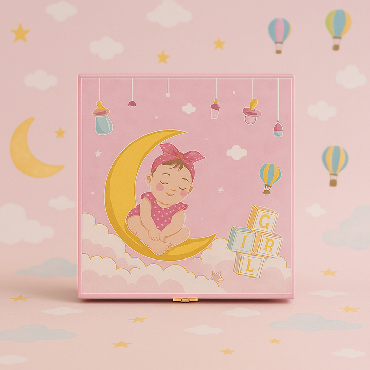 SILVER INSTRUMENTAL MUSIC BOX FOR BABY GIRL