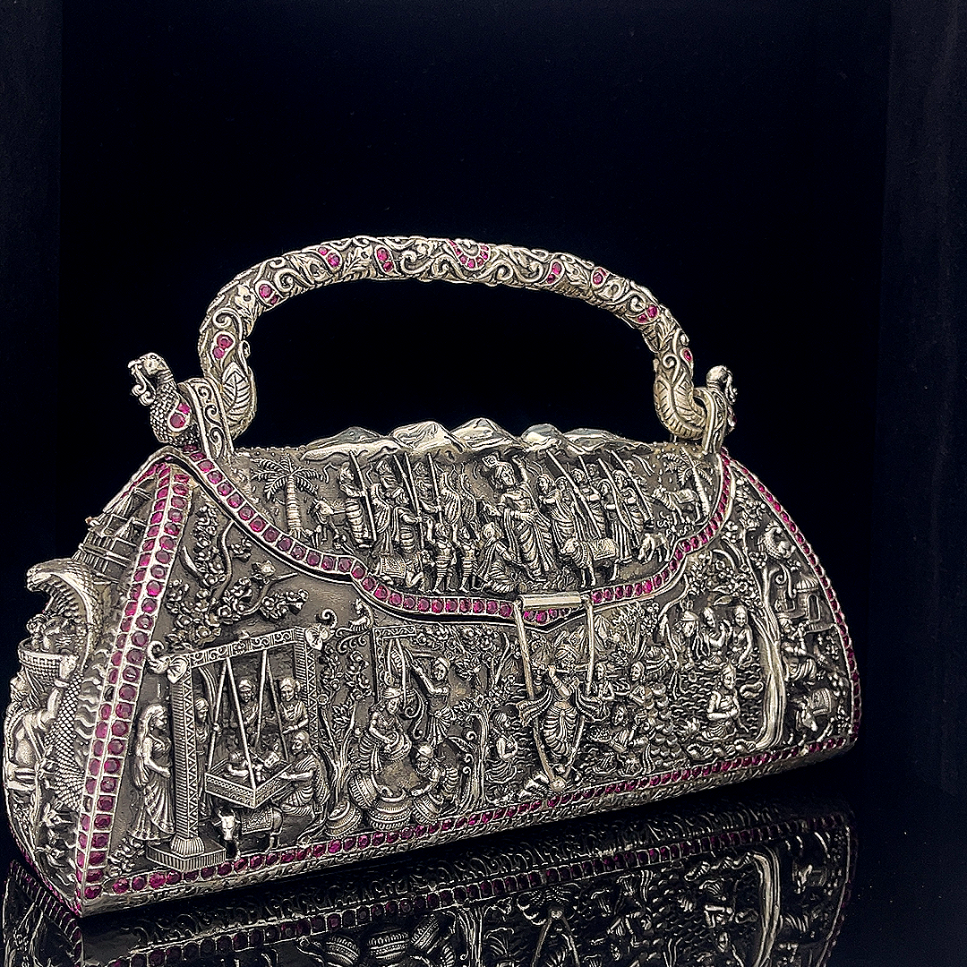 Silver Krishna Purse