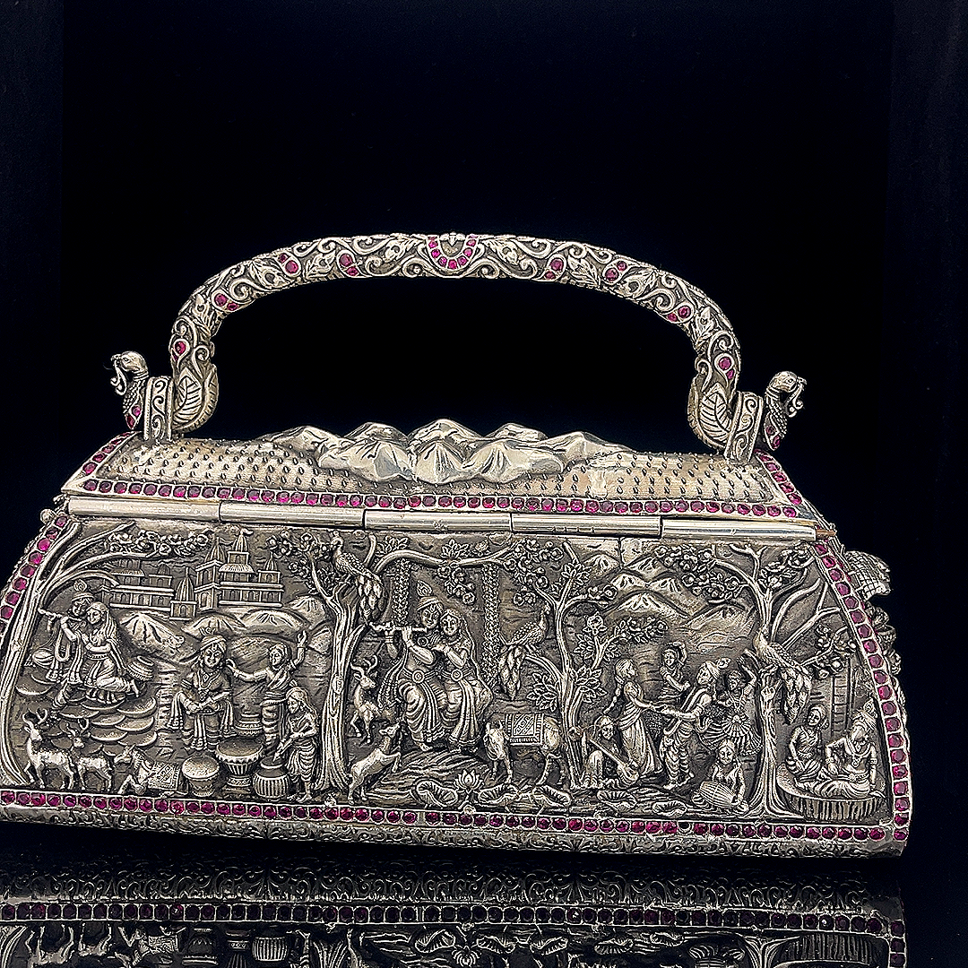 Silver Krishna Purse