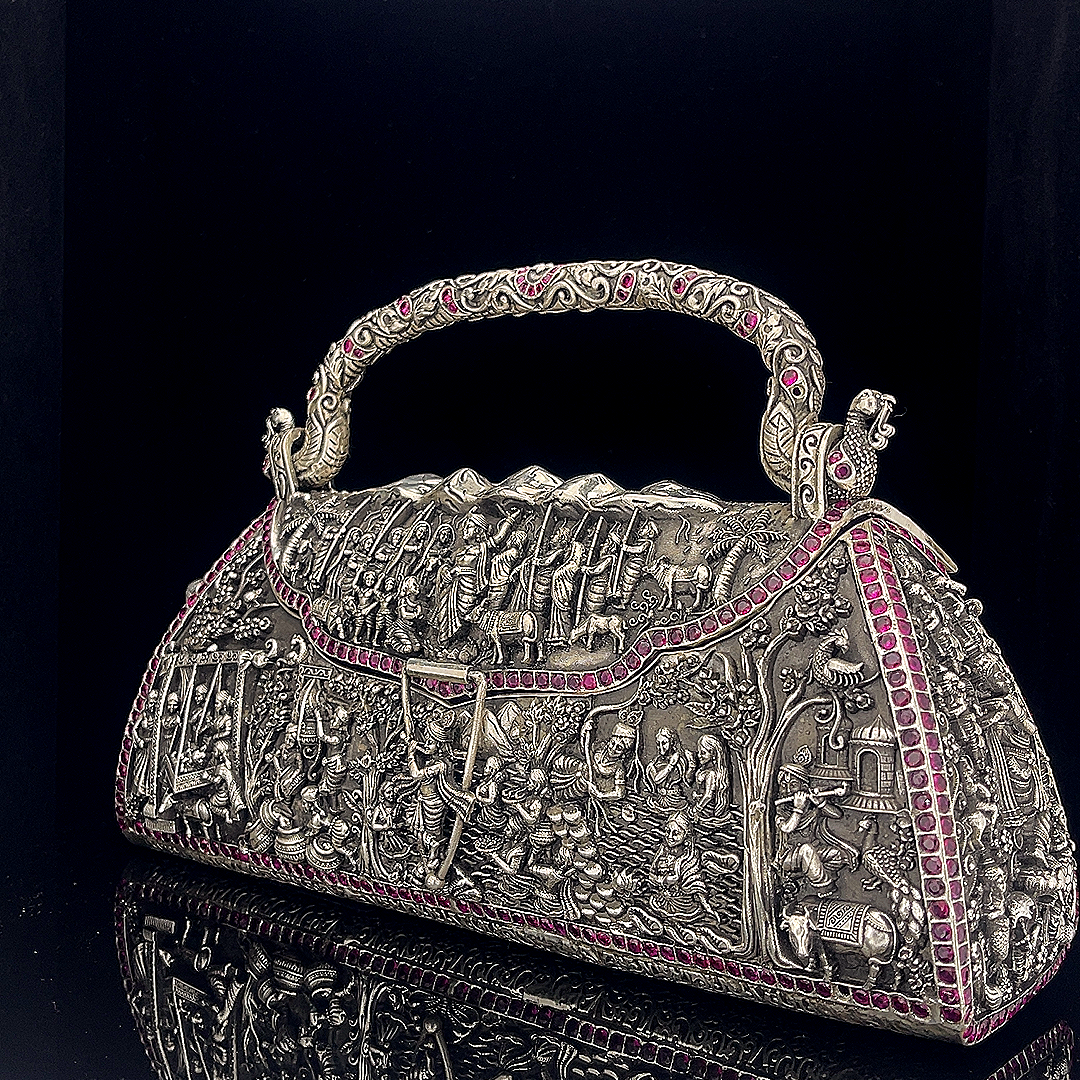 Silver Krishna Purse