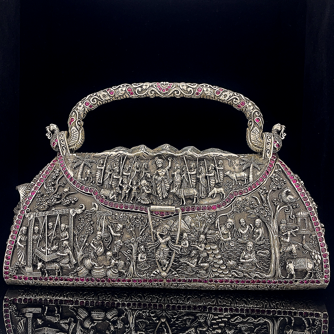 Silver Krishna Purse