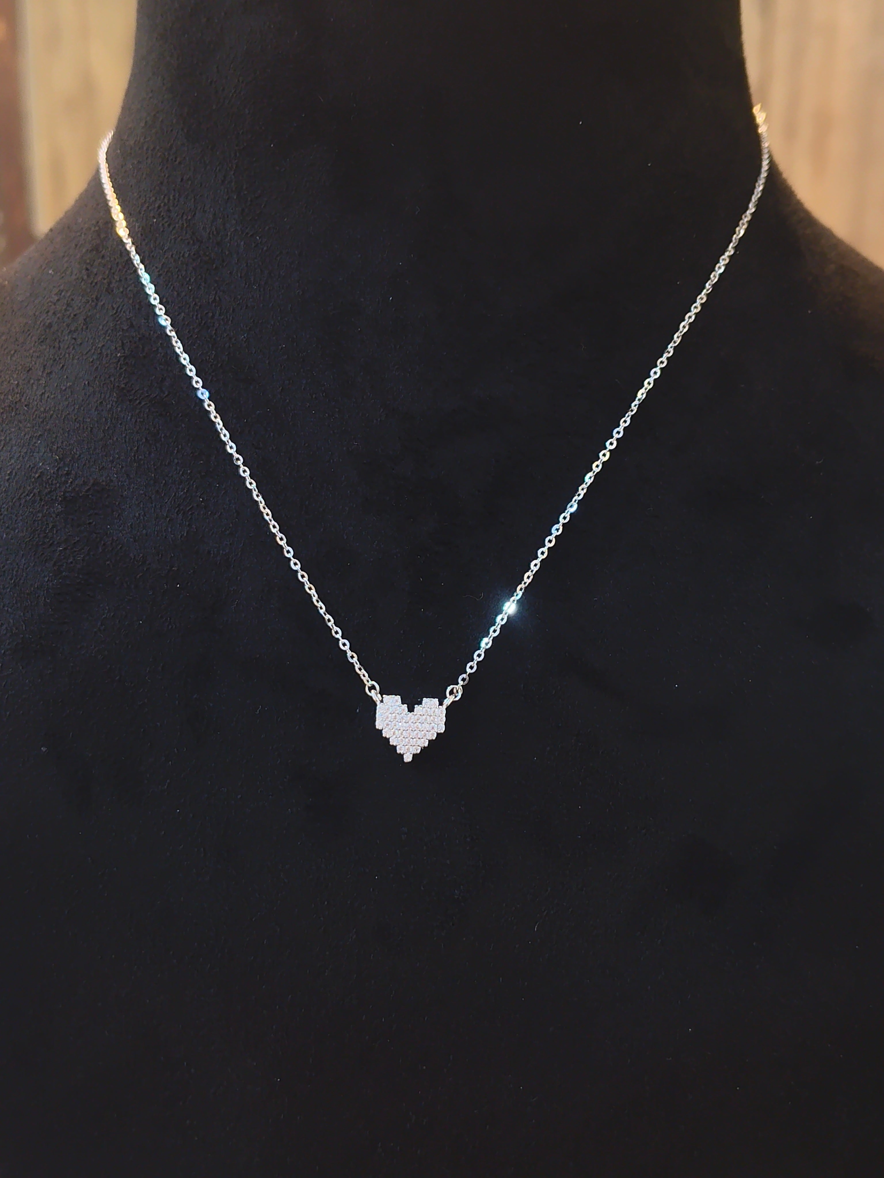 "शुद्ध चाँदी" Heart Chain Pendant