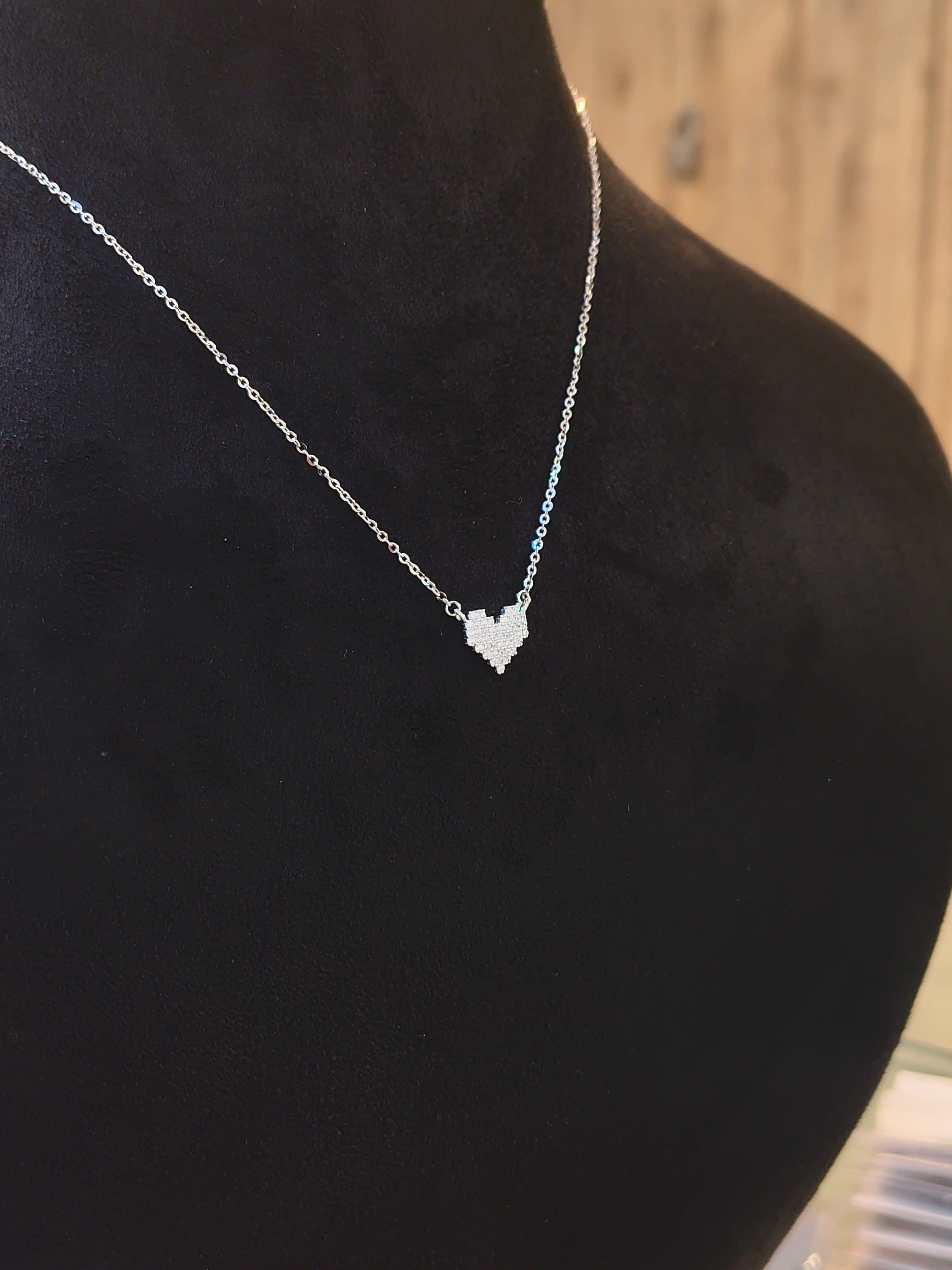 "शुद्ध चाँदी" Heart Chain Pendant