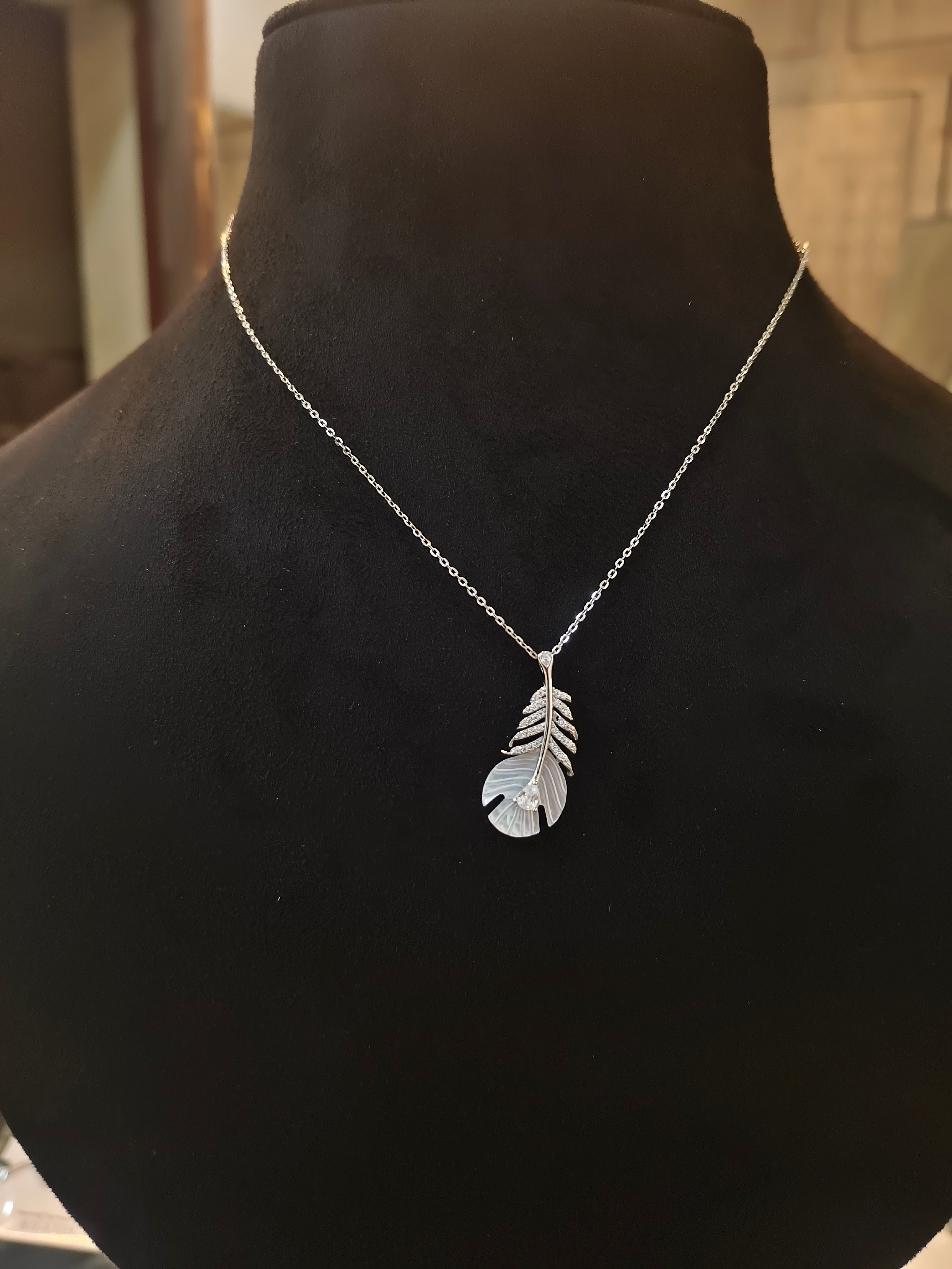 शुद्ध चाँदी :- Krishna Mor Pankh Chain Pendant