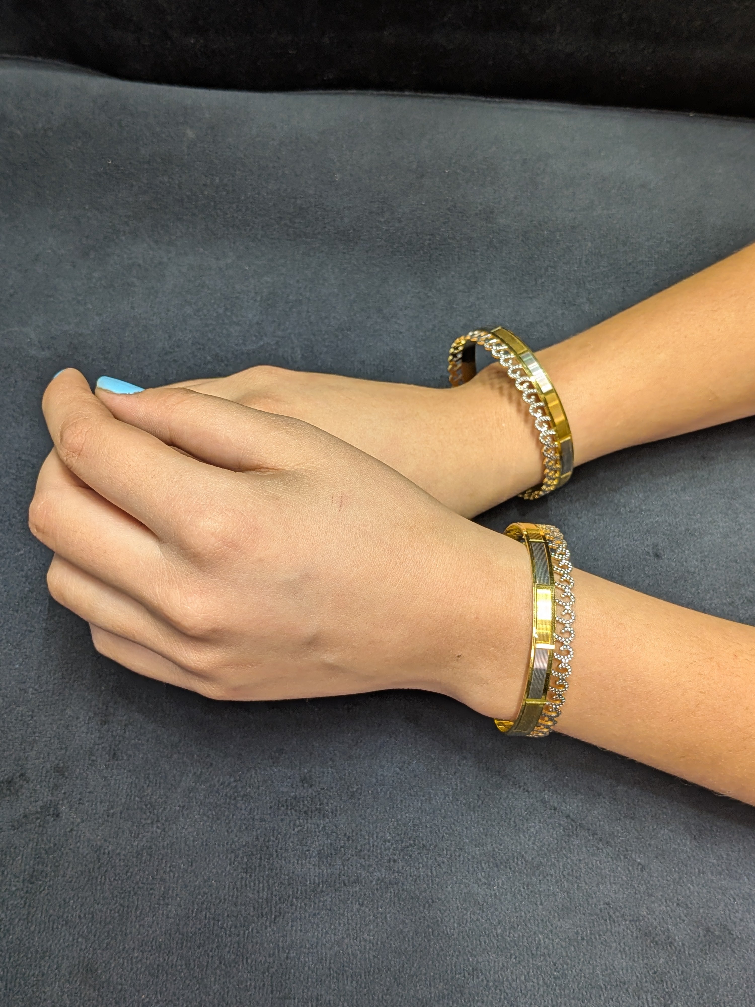 22K Dual Tone Bangles [1Pair]