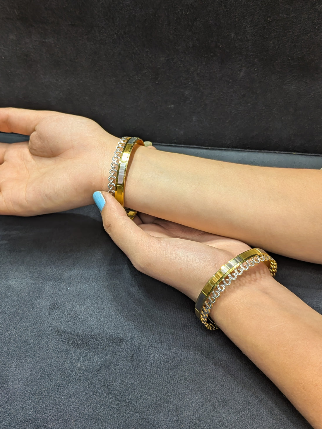 22K Dual Tone Bangles [1Pair]