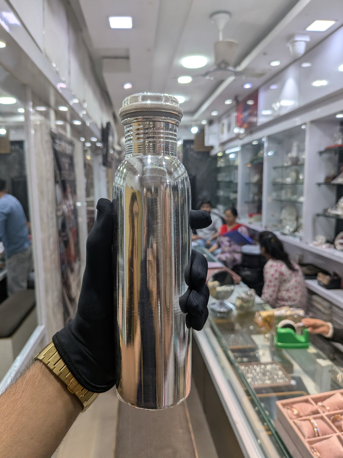 "शुद्ध चाँदी" Bottle with Copper Core – 1/2 Litre | 30g Silver Coating