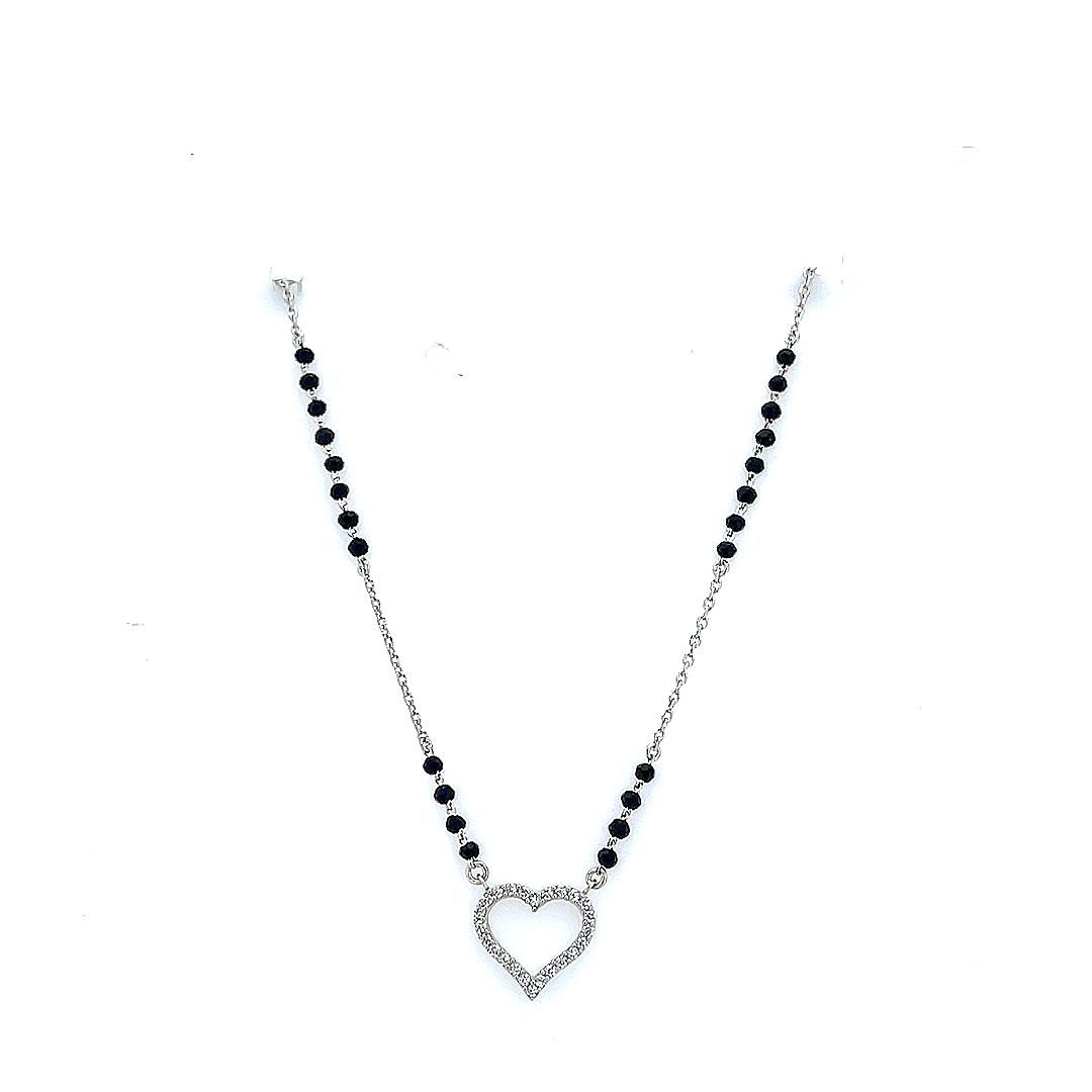"शुद्ध चाँदी" HEART MANGALSUTRA
