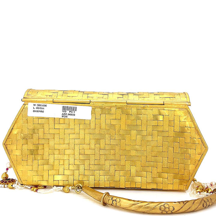 Silver Baraat Purse with Gold Micron Polish