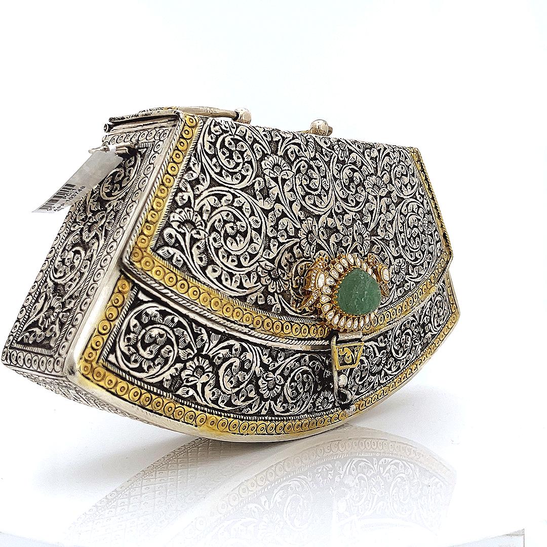 Silver Emerald Purse