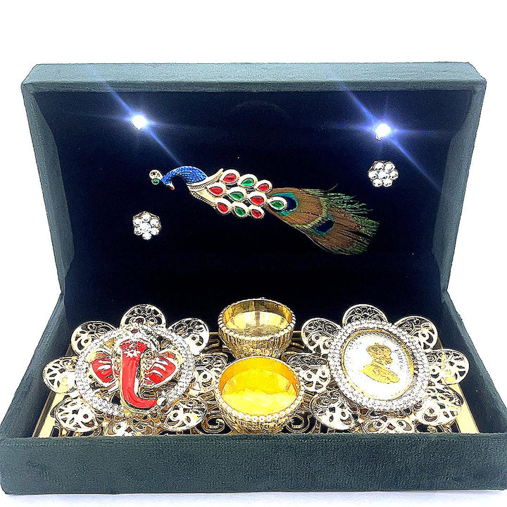 Silver Coin Gift Box- Emerald Green Color