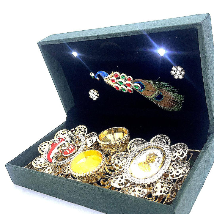 Silver Coin Gift Box- Emerald Green Color