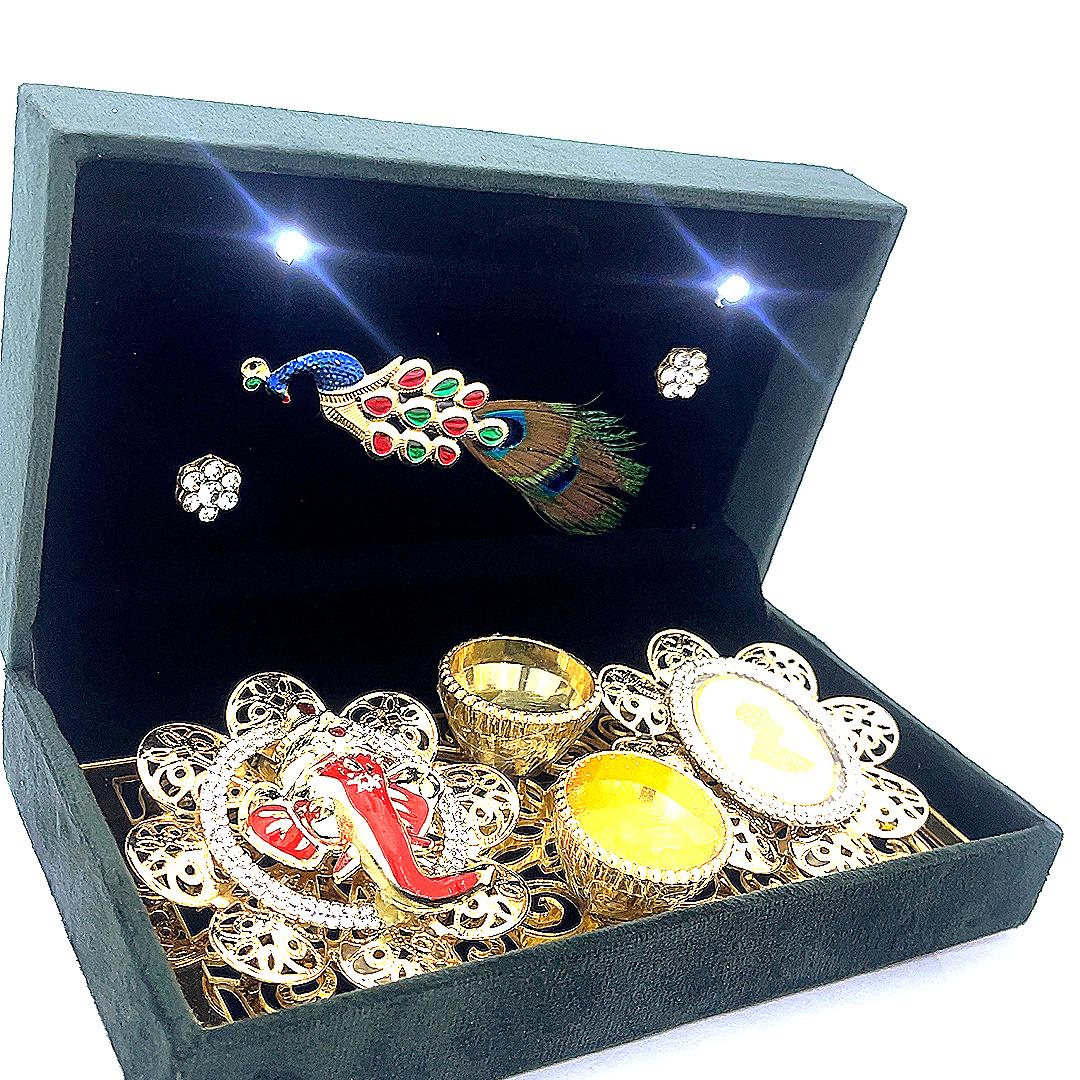 Silver Coin Gift Box- Emerald Green Color