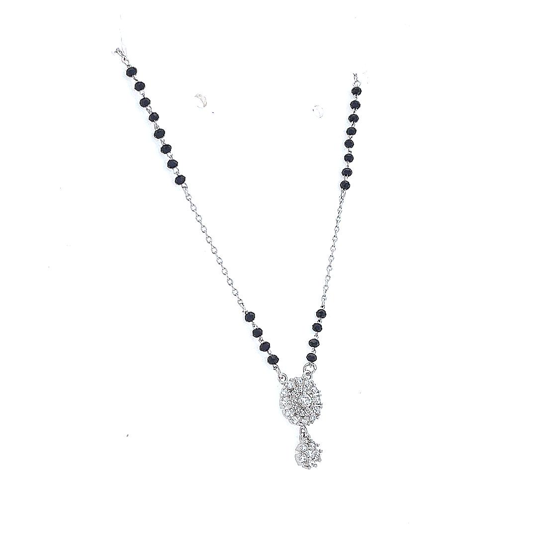 "शुद्ध चाँदी" Snowflake Mangalsutra