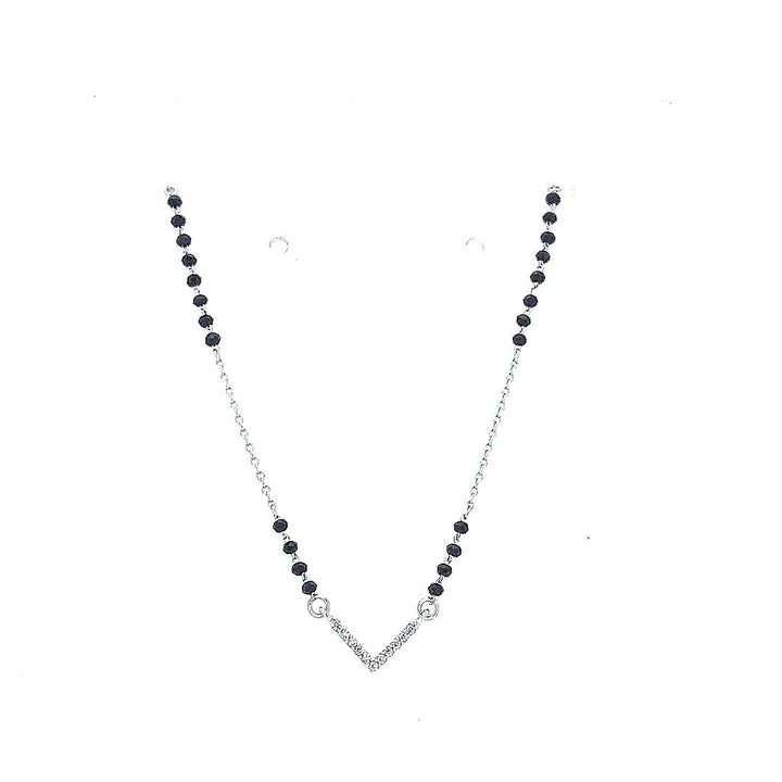 Silver V Shape Mangalsutra