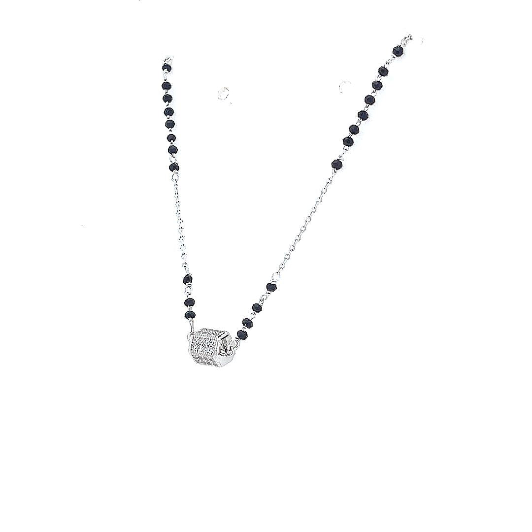 Silver Traditional Cube Mangalsutra