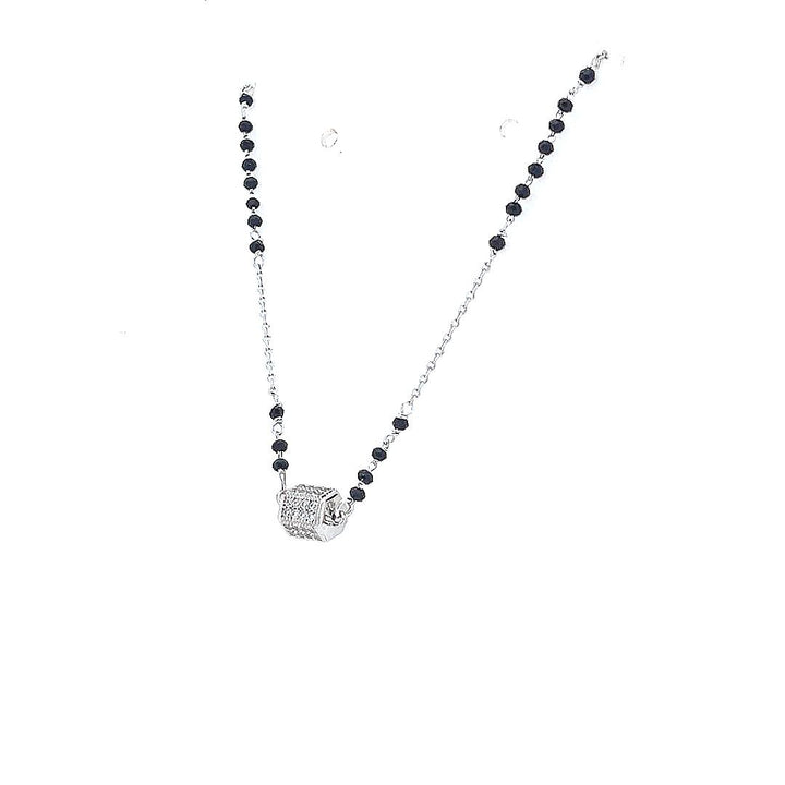 Silver Traditional Cube Mangalsutra