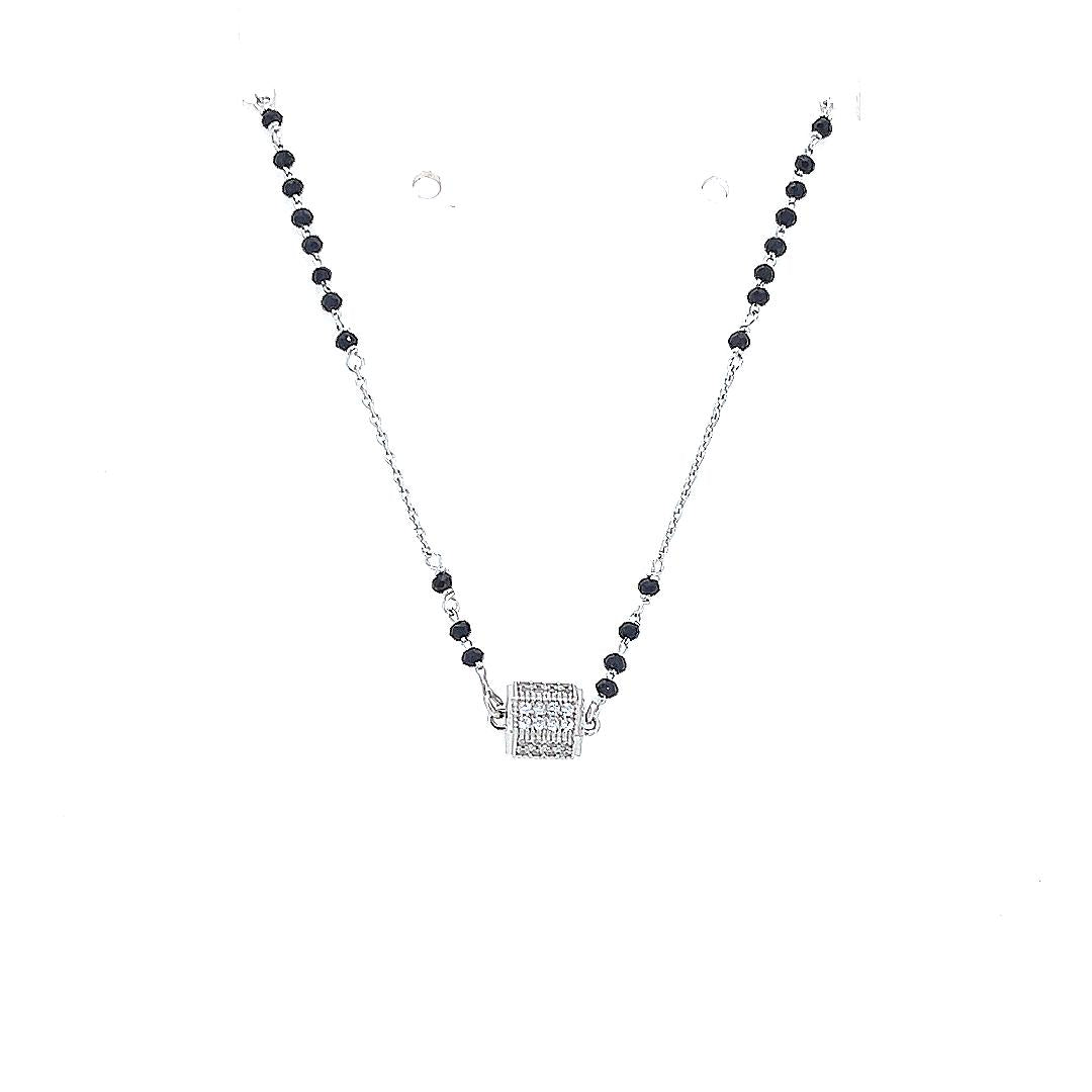 "शुद्ध चाँदी" Cuboid Mangalsutra