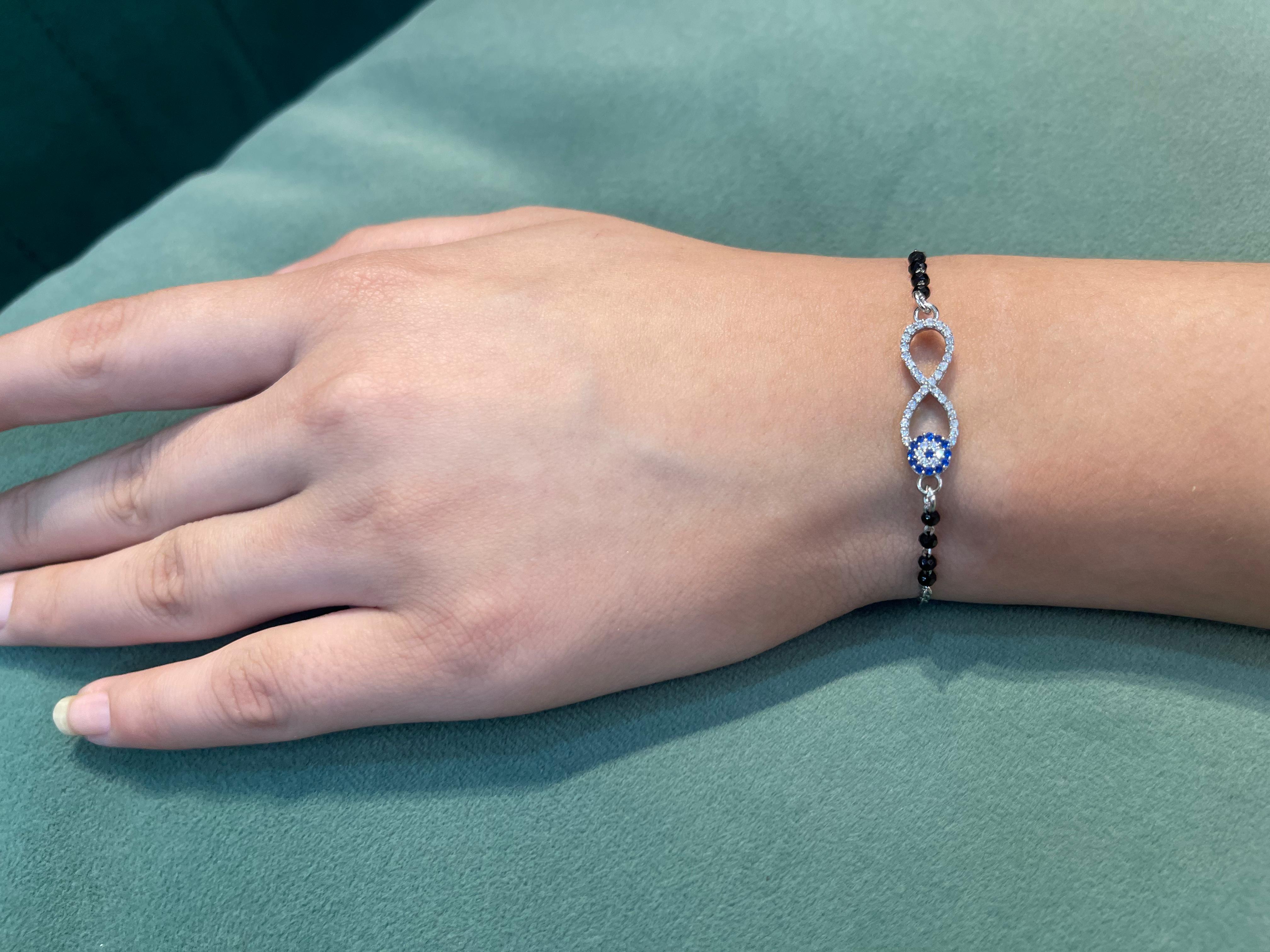 "शुद्ध चाँदी" 🧿 Infinity Hand Mangalsutra