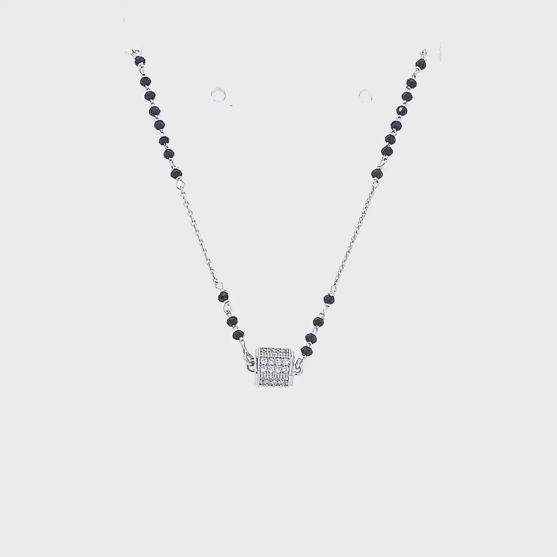 "शुद्ध चाँदी" Cuboid Mangalsutra