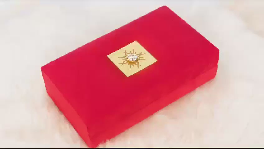 Silver Coin Gift Box - Cherry Red Color