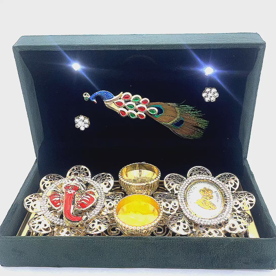 Silver Coin Gift Box- Emerald Green Color