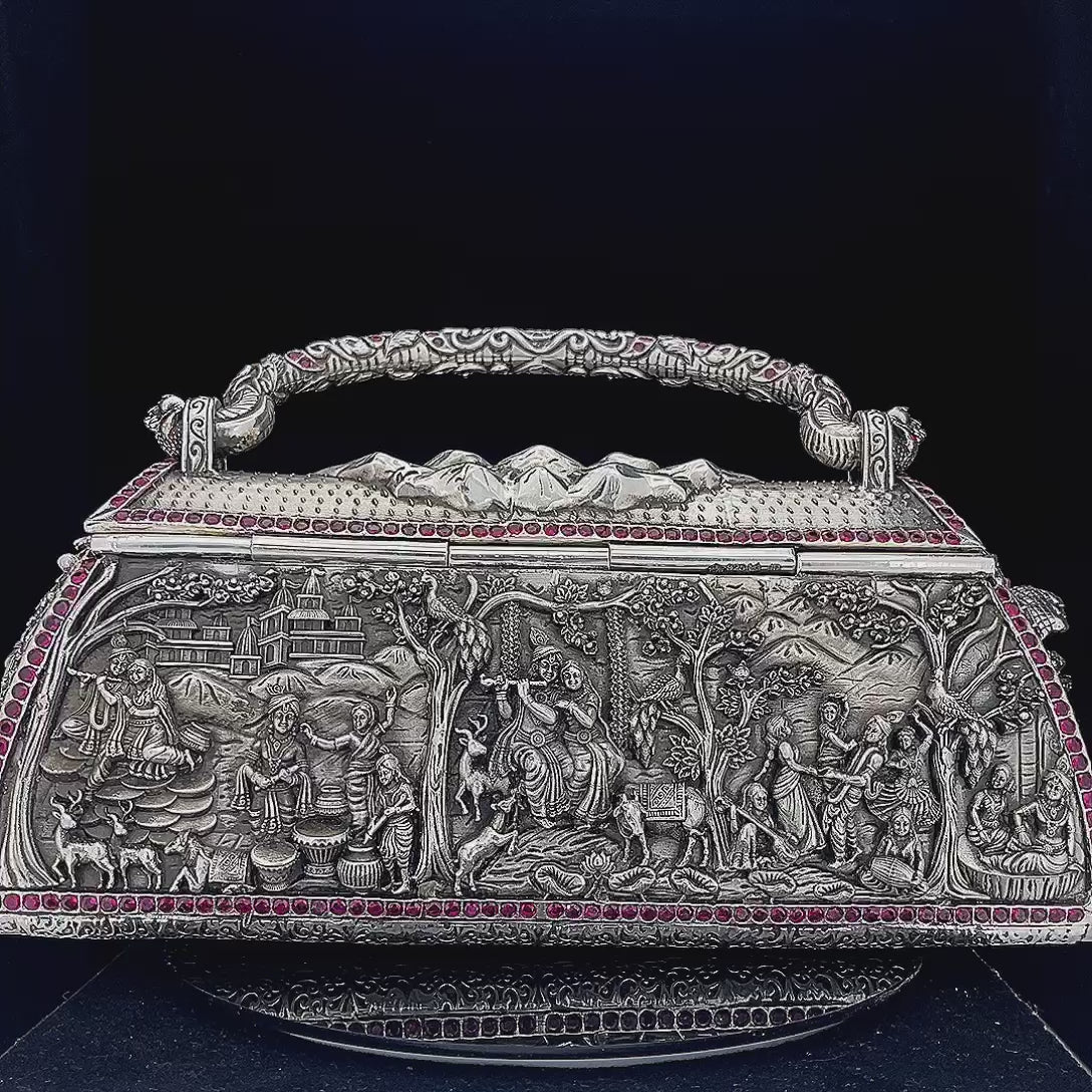 Silver Krishna Purse