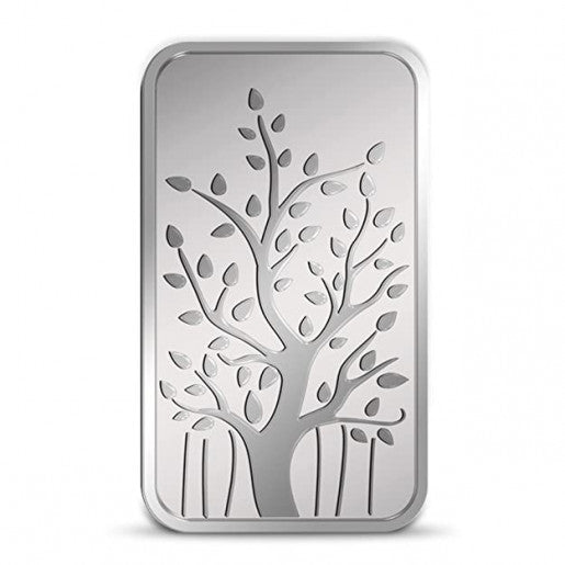 MMTC PAMP 50 GMS BANYAN TREE 999.9 SILVER BAR IN MINTED CARD