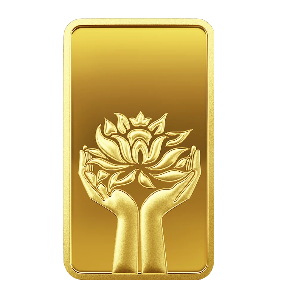 24K (999.9+) Purest 1 gm Lotus Gold Bar